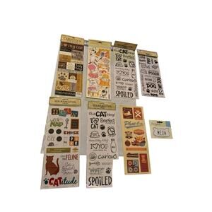 Lot 8 Cat Stickers Scrapbooking Sets Stickabilities Cardstock Daisy Hill Crafts